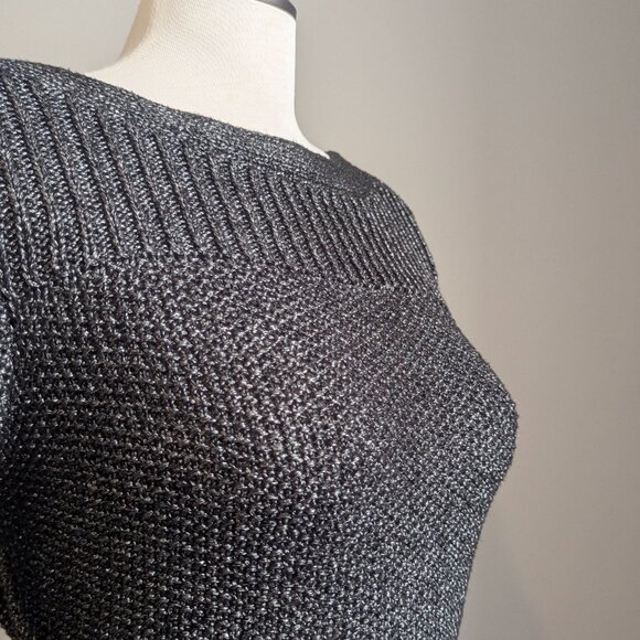 Calvin Klein Metallic Knit Sweater with Side Zip - Size S/M - Picture 6 of 11